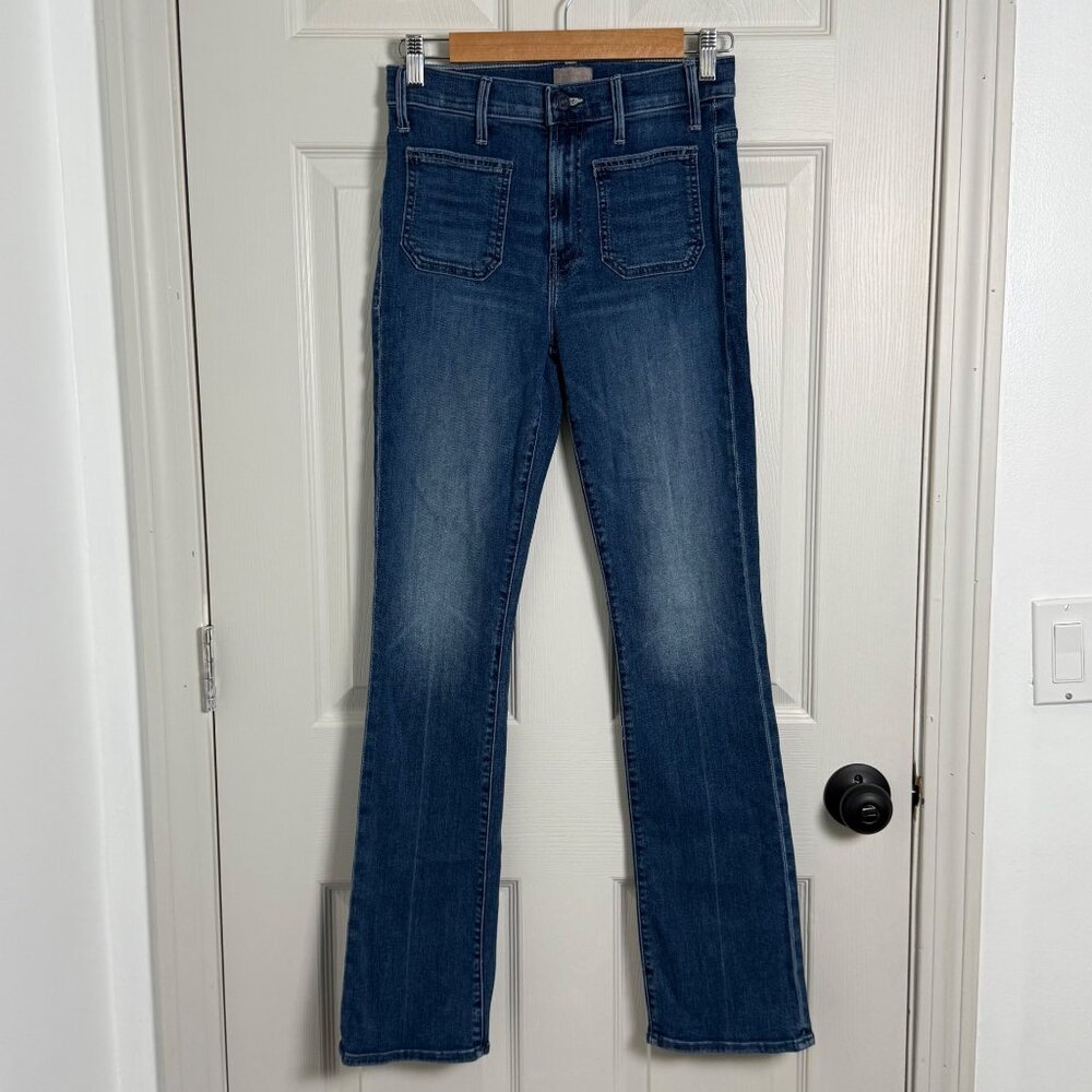 MOTHER Women's Straight Leg Jeans - Dark Blue - Picture 2 of 16